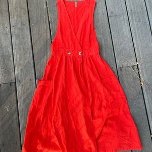 Free People Red Sleeveless Dress S